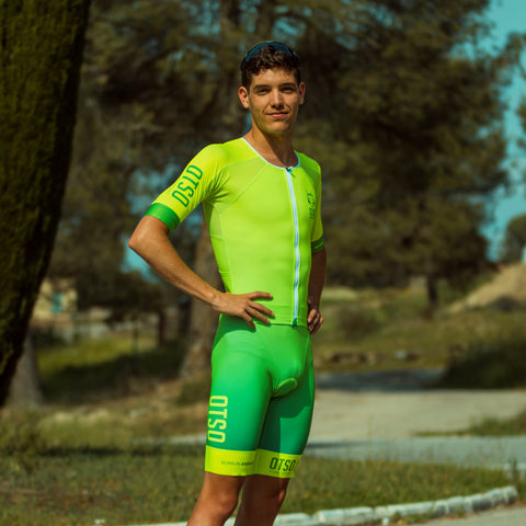 Men's triathlon suit - Fluo Yellow &amp; Fluo Green (Outlet)