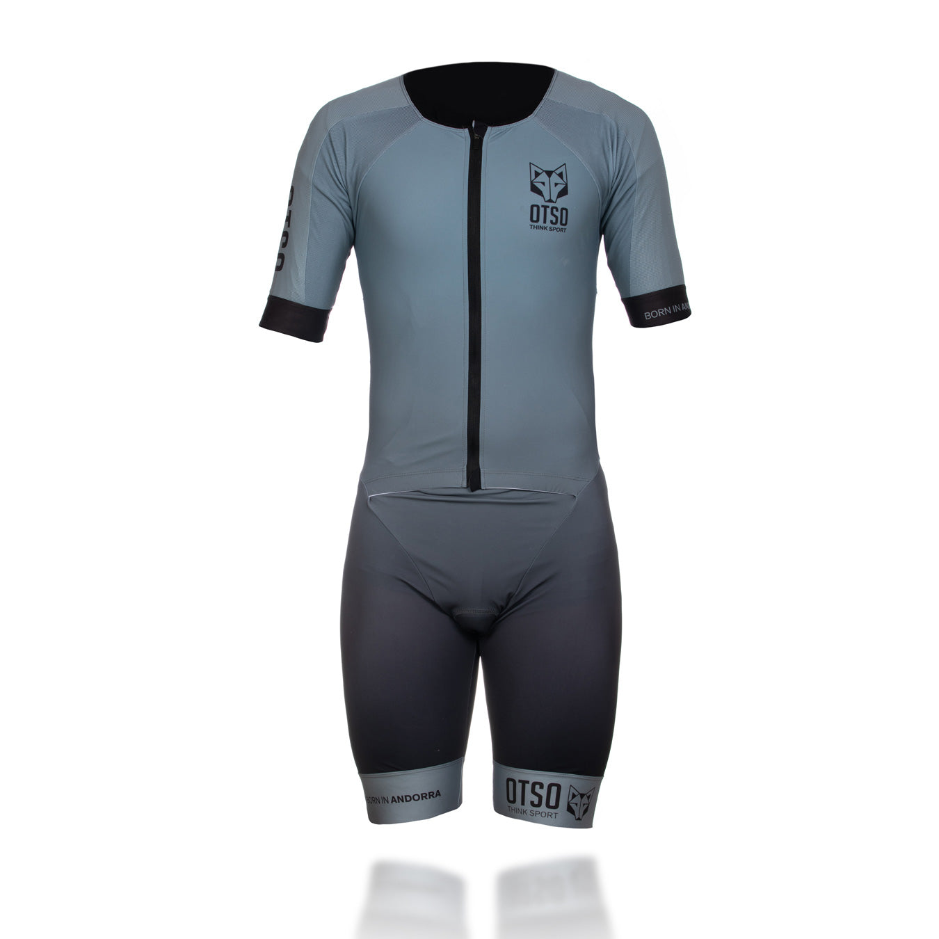 Men's Triathlon Suit - Silver Grey &amp; Black (Outlet)