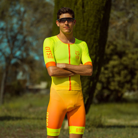 Mono de triatlón hombre - Fluo Yellow & Fluo Orange (Outlet)