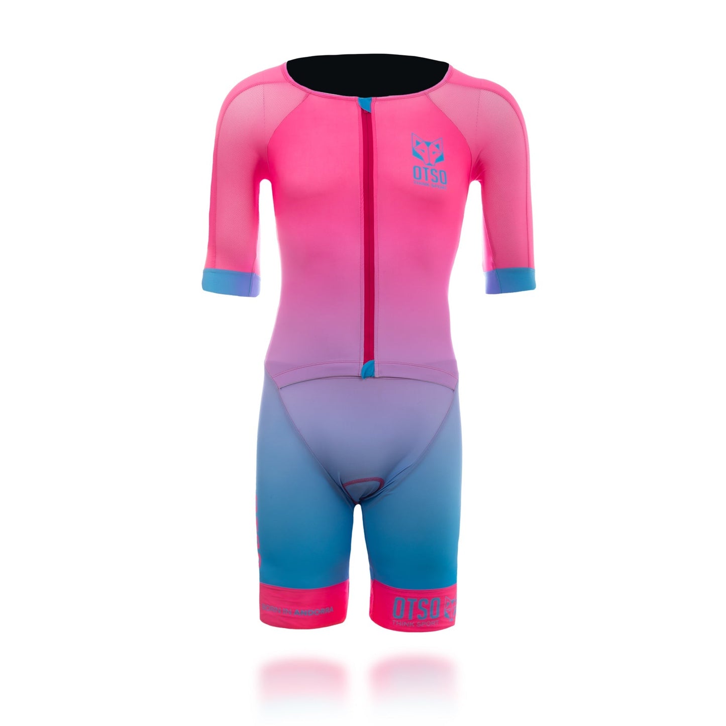 Men's triathlon suit - Fluo Pink &amp; Light Blue (Outlet)