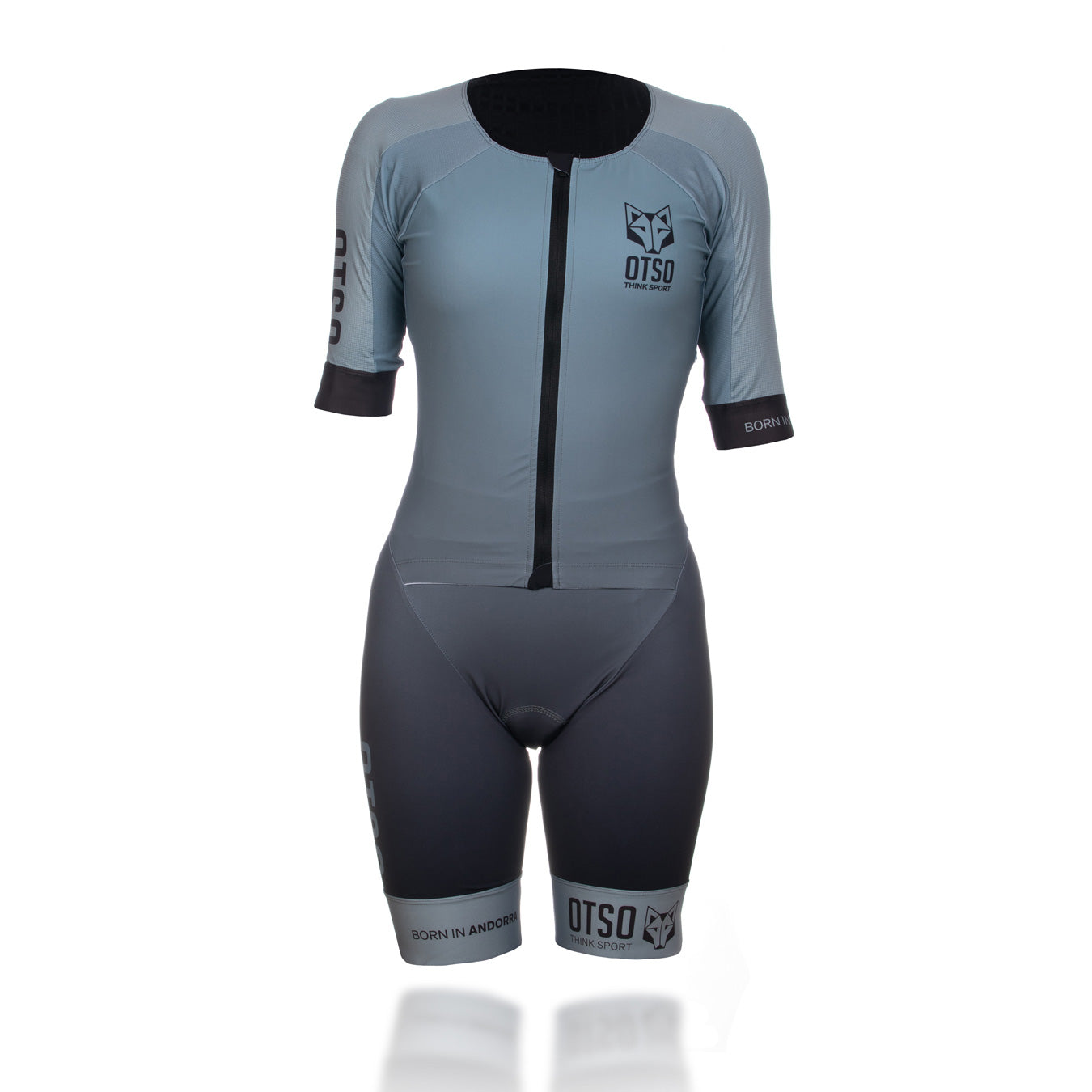 Women's Triathlon Suit - Silver Grey &amp; Black (Outlet)