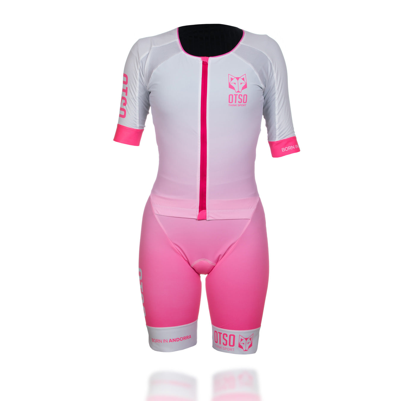 Mono de triatlón mujer - White & Fluo Pink (Outlet)