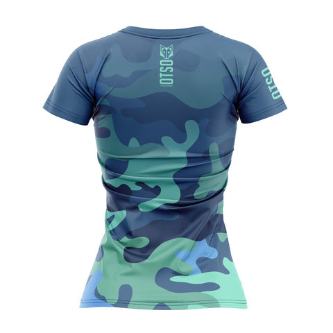 Camiseta manga corta mujer - Camo Blue