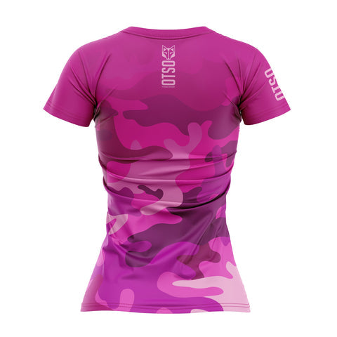 Camiseta manga corta mujer - Camo Pink