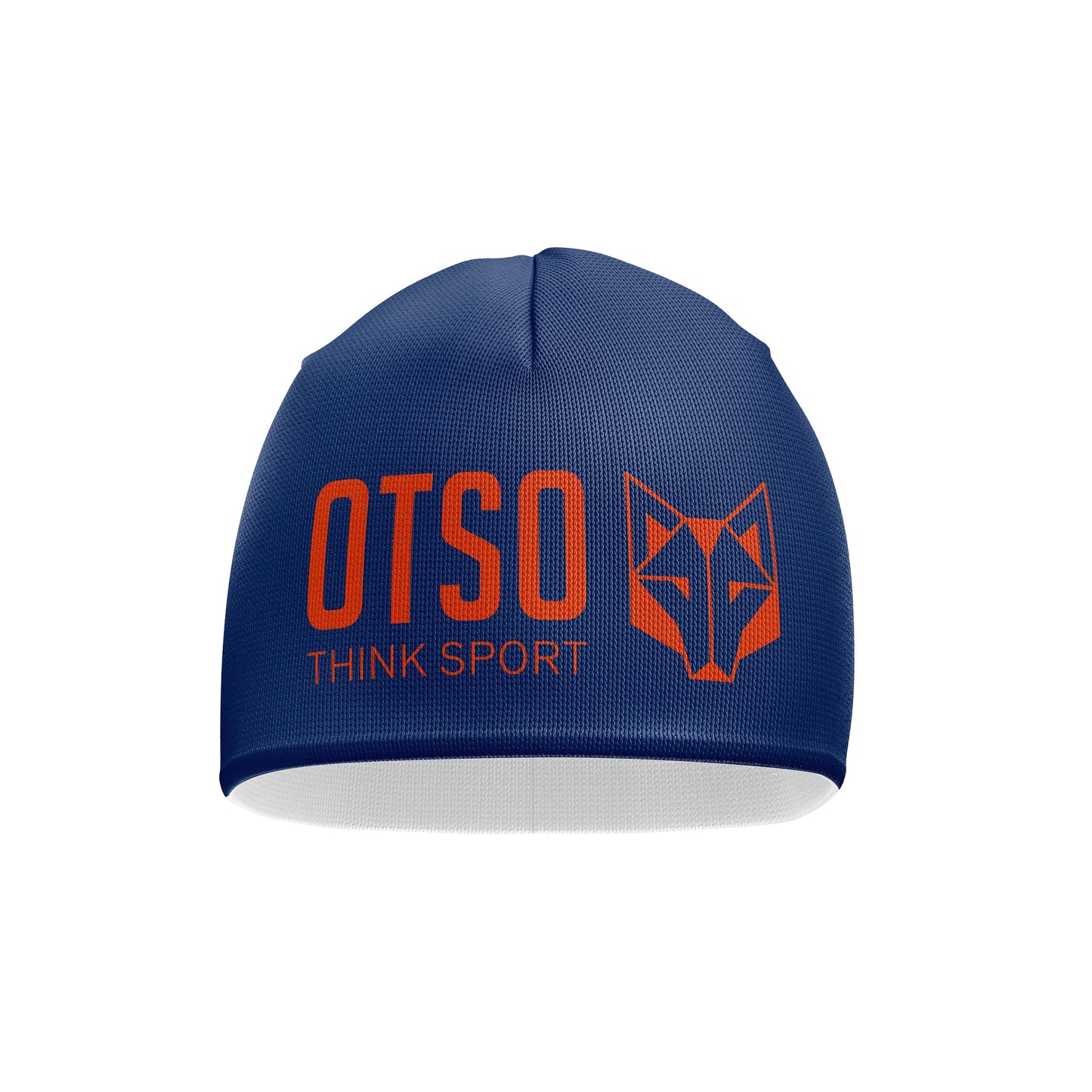 Beanie - Navy Blue &amp; Fluo Orange