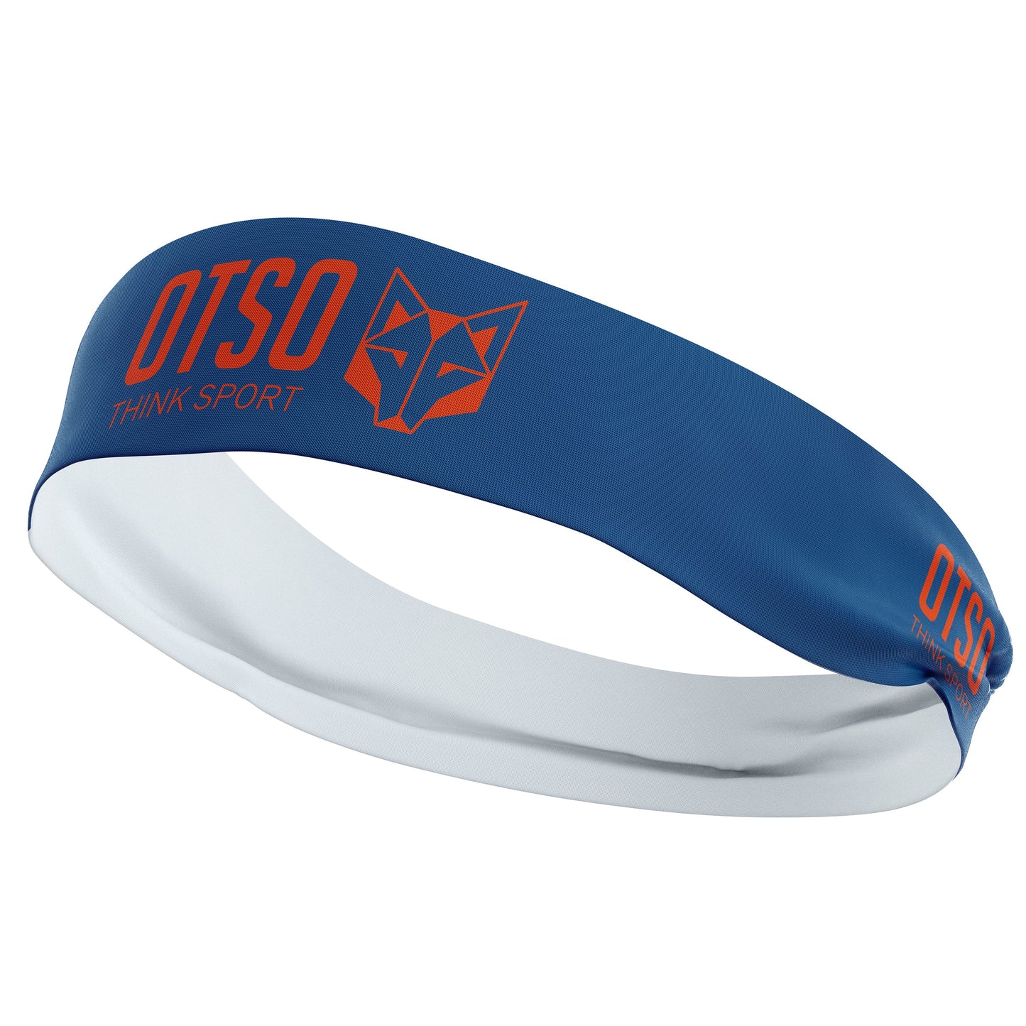 Cinta de cap - OTSO Sport Navy Blue / Fluo Orange 8 cm