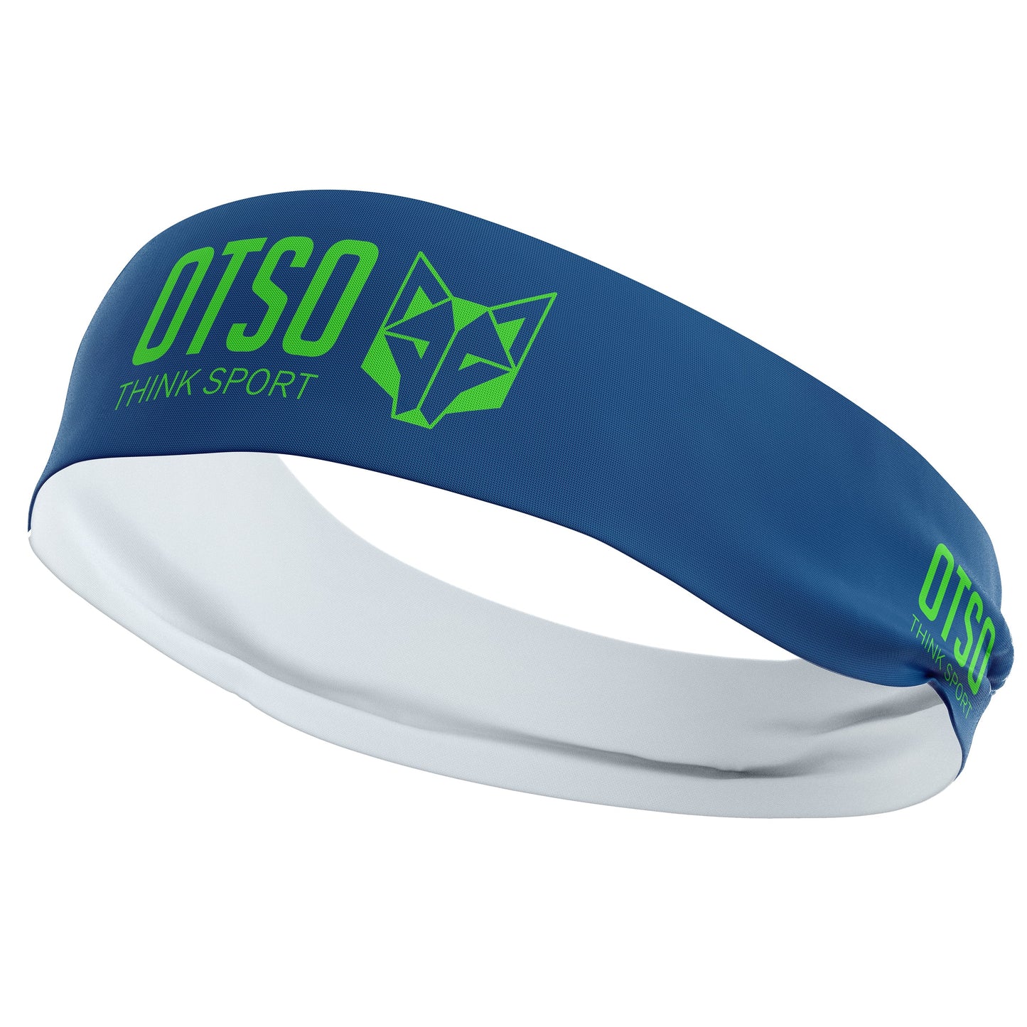 Headband - OTSO Sport Electric Blue / Fluo Green 10 cm