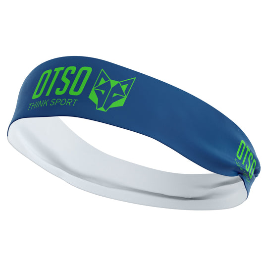 Headband - OTSO Sport Electric Blue / Fluo Green 8 cm