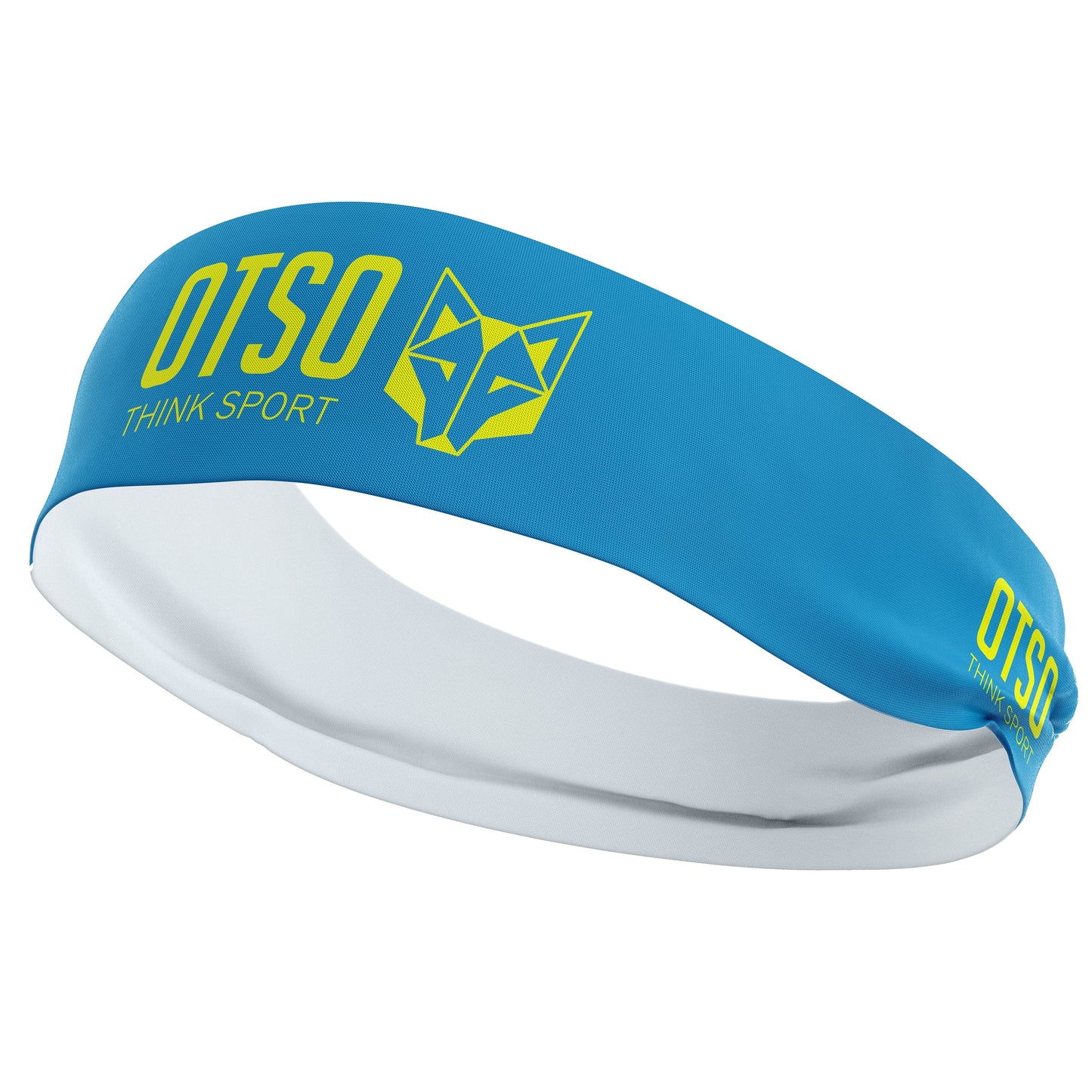 Headband - OTSO Sport Light Blue / Fluo Yellow 10 cm