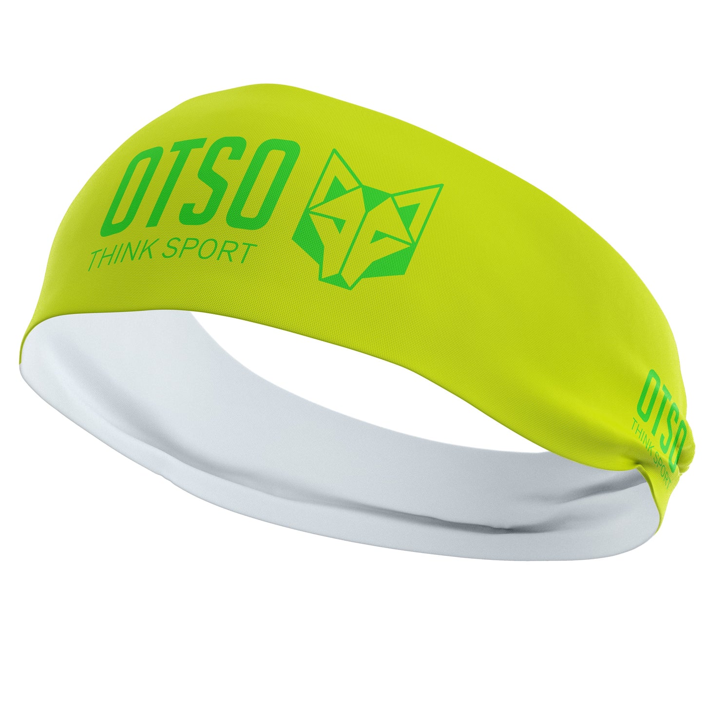 Cinta de cabeza - OTSO Sport Fluo Yellow / Fluo Green 12 cm