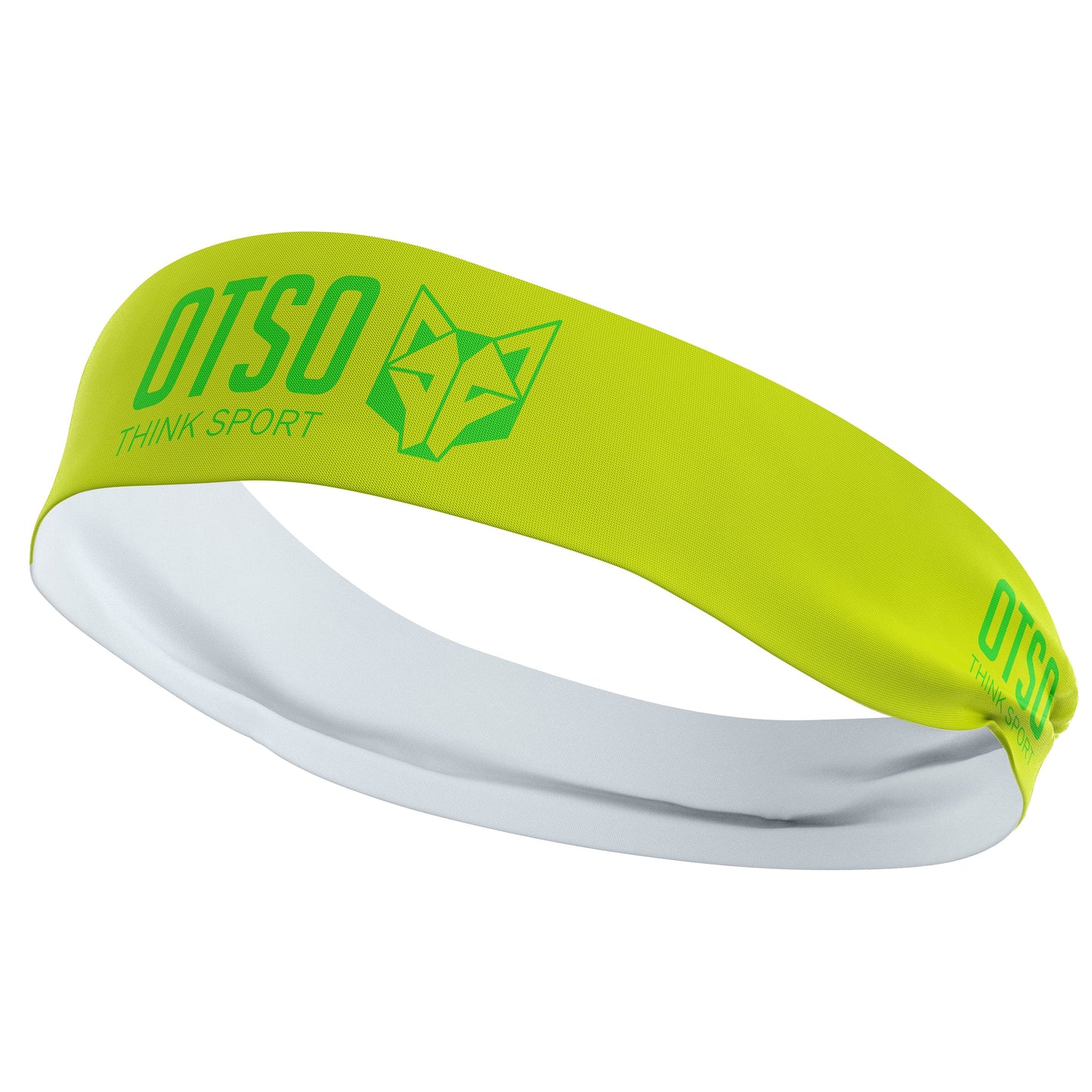 Cinta de cap - OTSO Sport Fluo Yellow / Fluo Green 8 cm