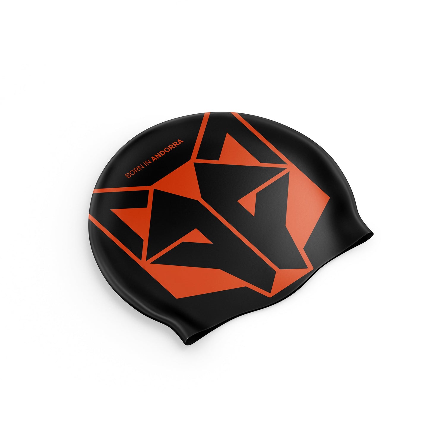 Swimming cap - Black &amp; Fluo Orange