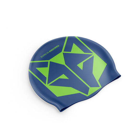 Swimming cap - Electric Blue &amp; Fluo Green