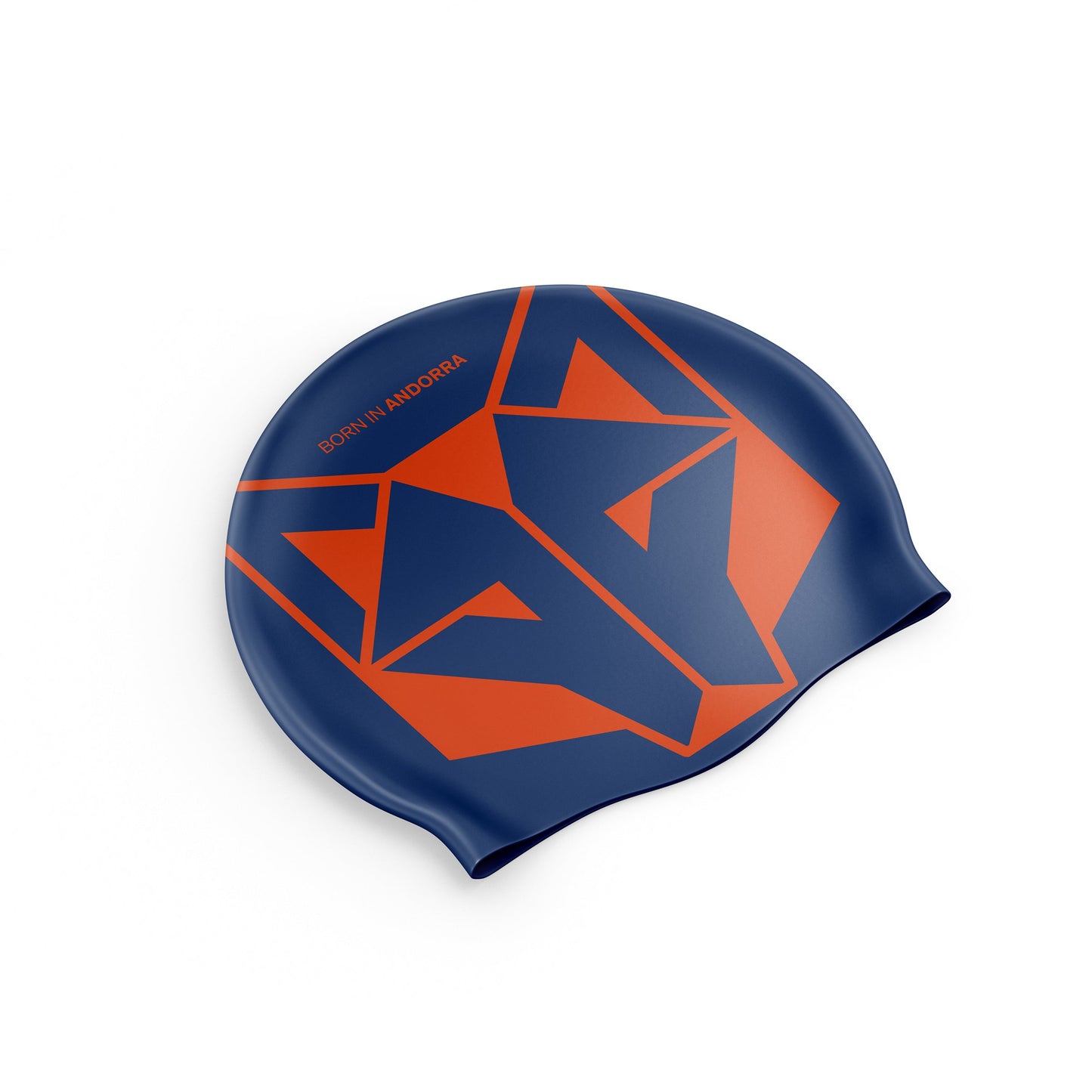 Swimming cap - Navy Blue &amp; Fluo Orange