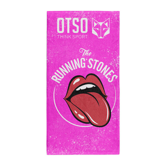 Tovallola de microfibra - Running Stones Pink