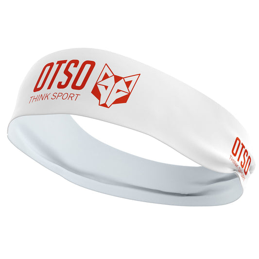 Headband - OTSO Sport White / Fluo Orange 10 cm