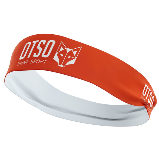 Headband - OTSO Sport Fluo Orange / White 8 cm