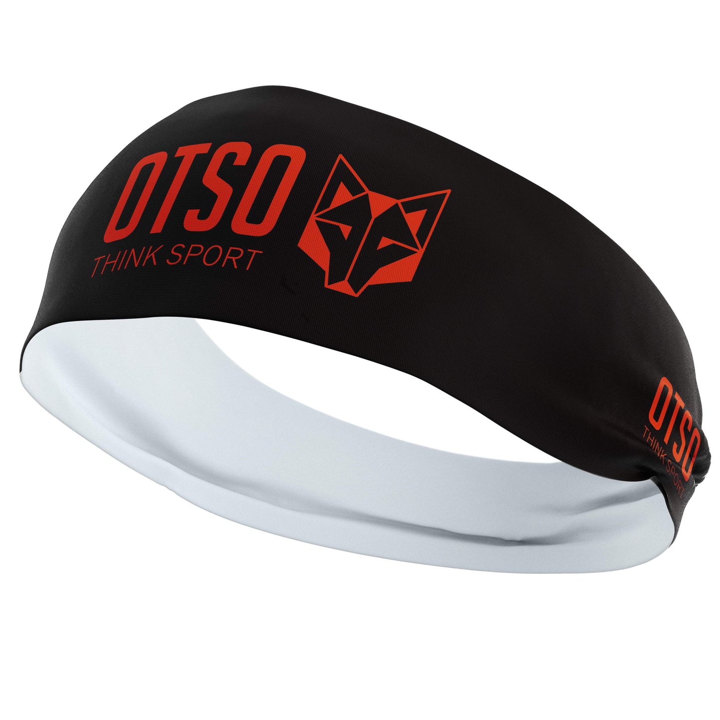 Headband - OTSO Sport Black / Fluo Orange 12 cm