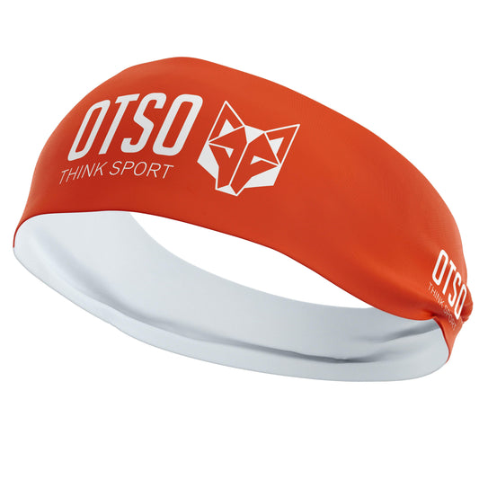 Headband - OTSO Sport Fluo Orange / White 12 cm