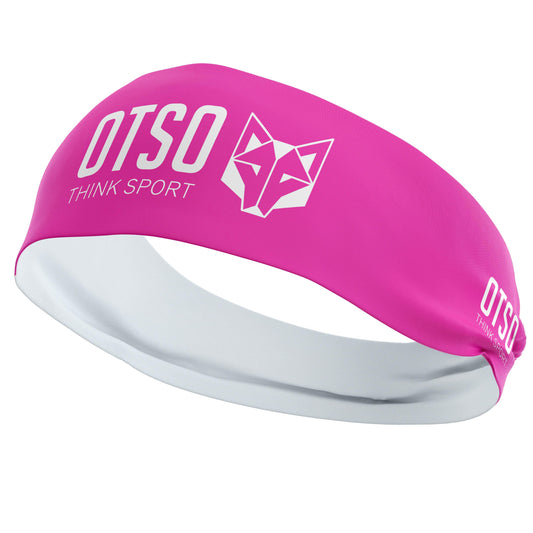 Headband - OTSO Sport Fluo Pink / White 12 cm