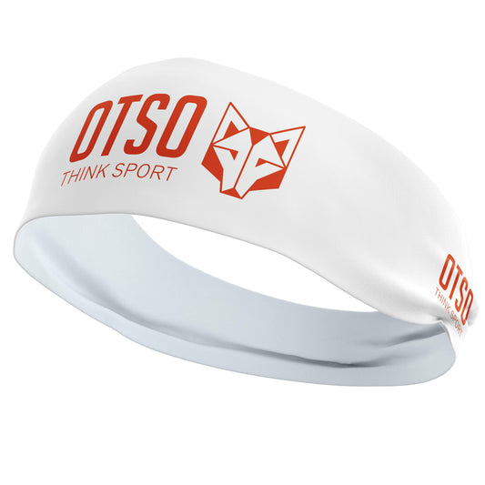 Cinta de cabeza - OTSO Sport White / Fluo Orange 12 cm